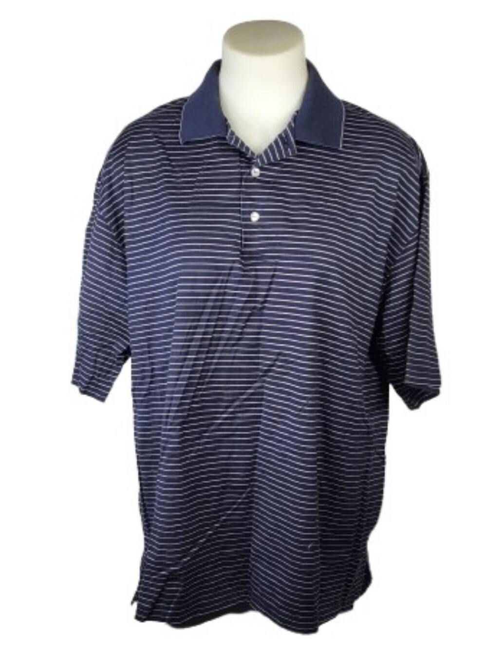 Ben Hogan Men's Black Tan Stripe Polo Shirt Sz Lg
